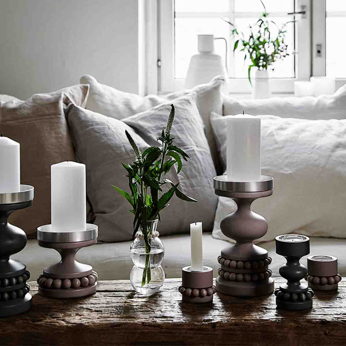 Keisarinna candleholder, wool brown