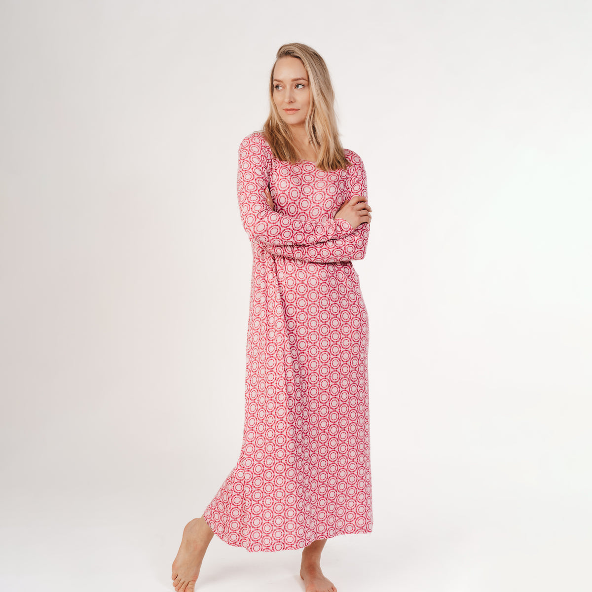 Helmi nightgown, long, pink