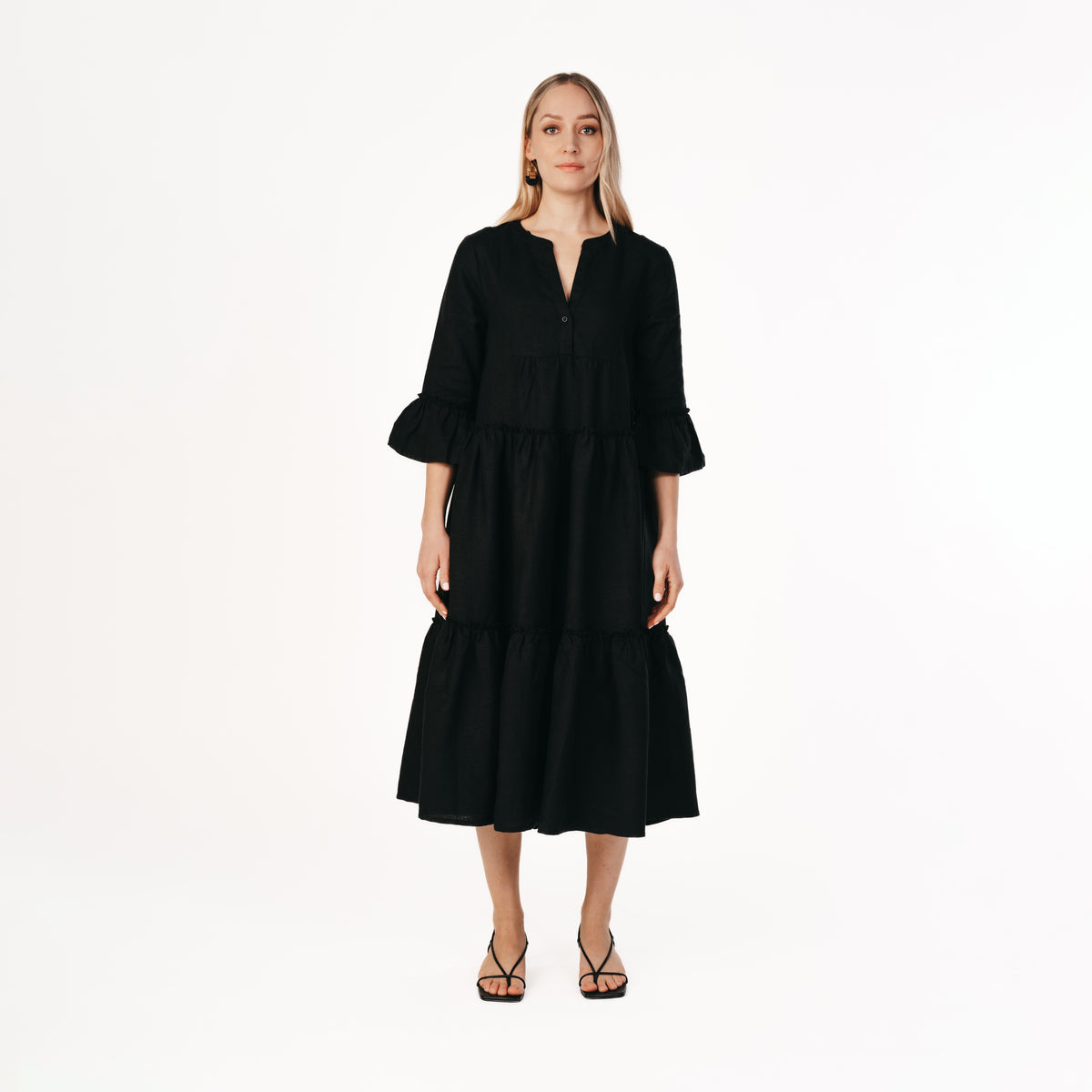 Noora dress, linen, black