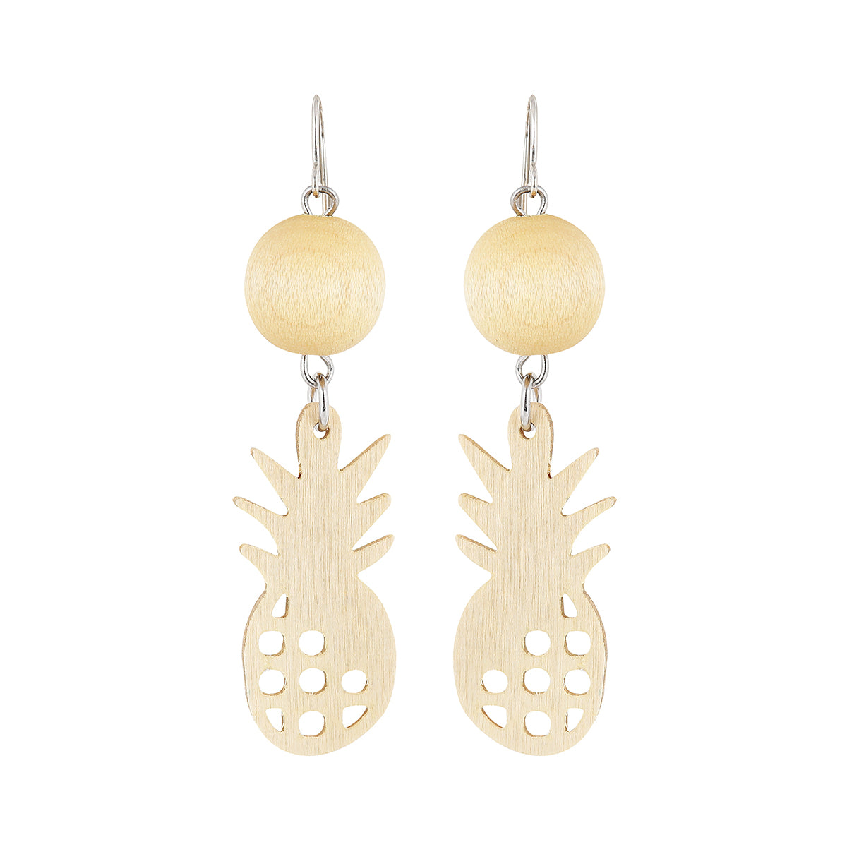 Ananas earrings, yellow