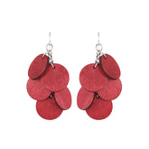 Juolukka earrings, wine red
