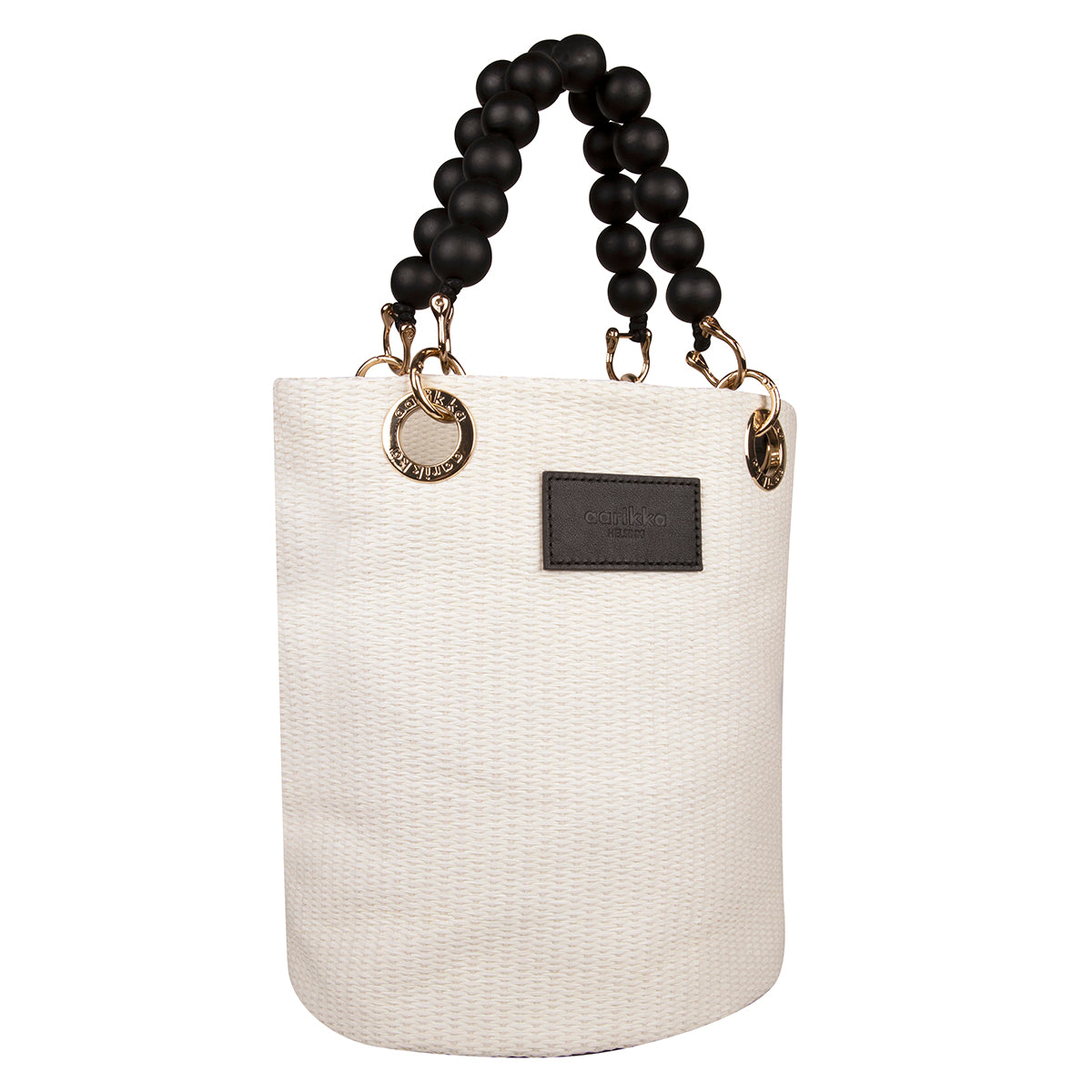 Laura basket bag, ecru and black