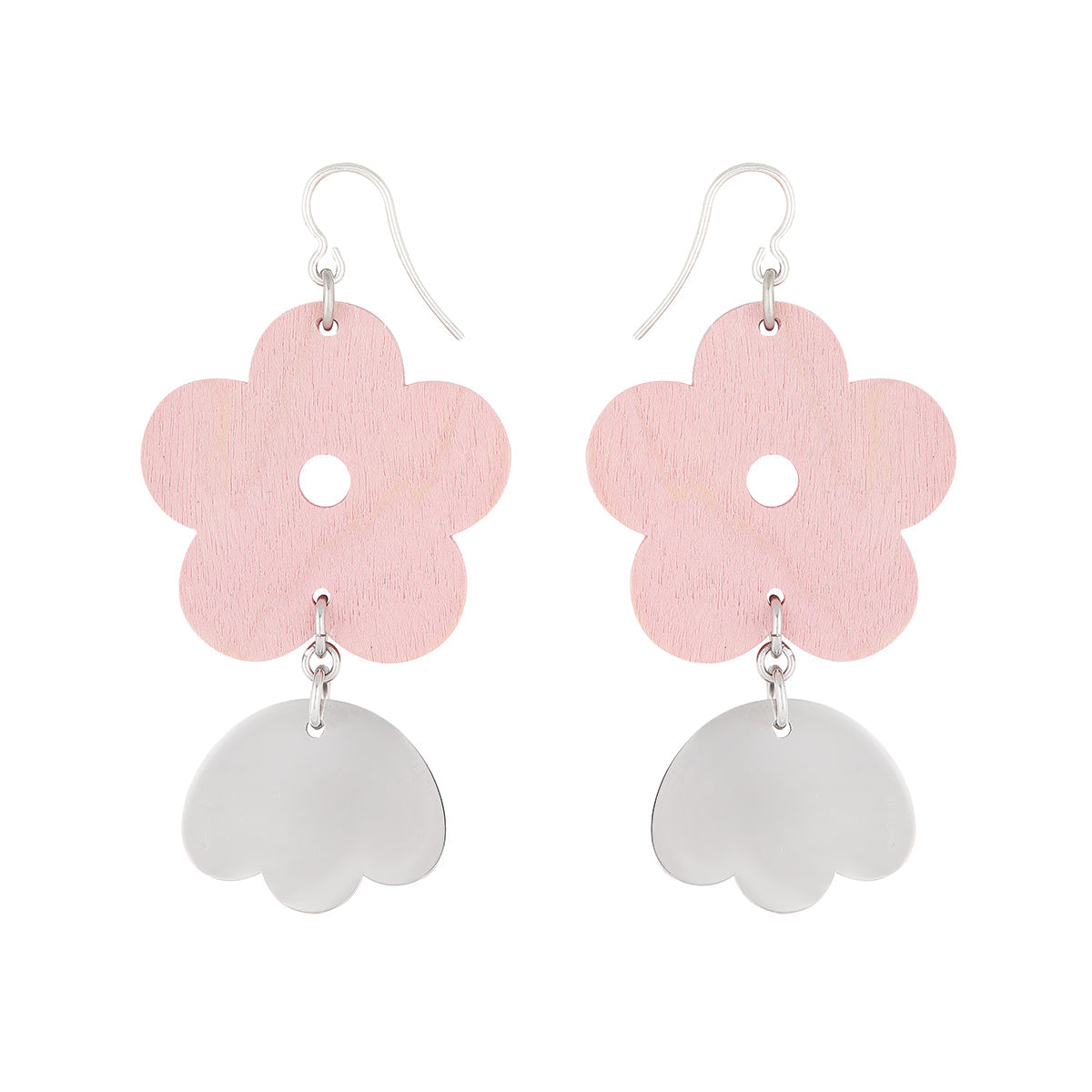 Pink and grey earrings hotsell