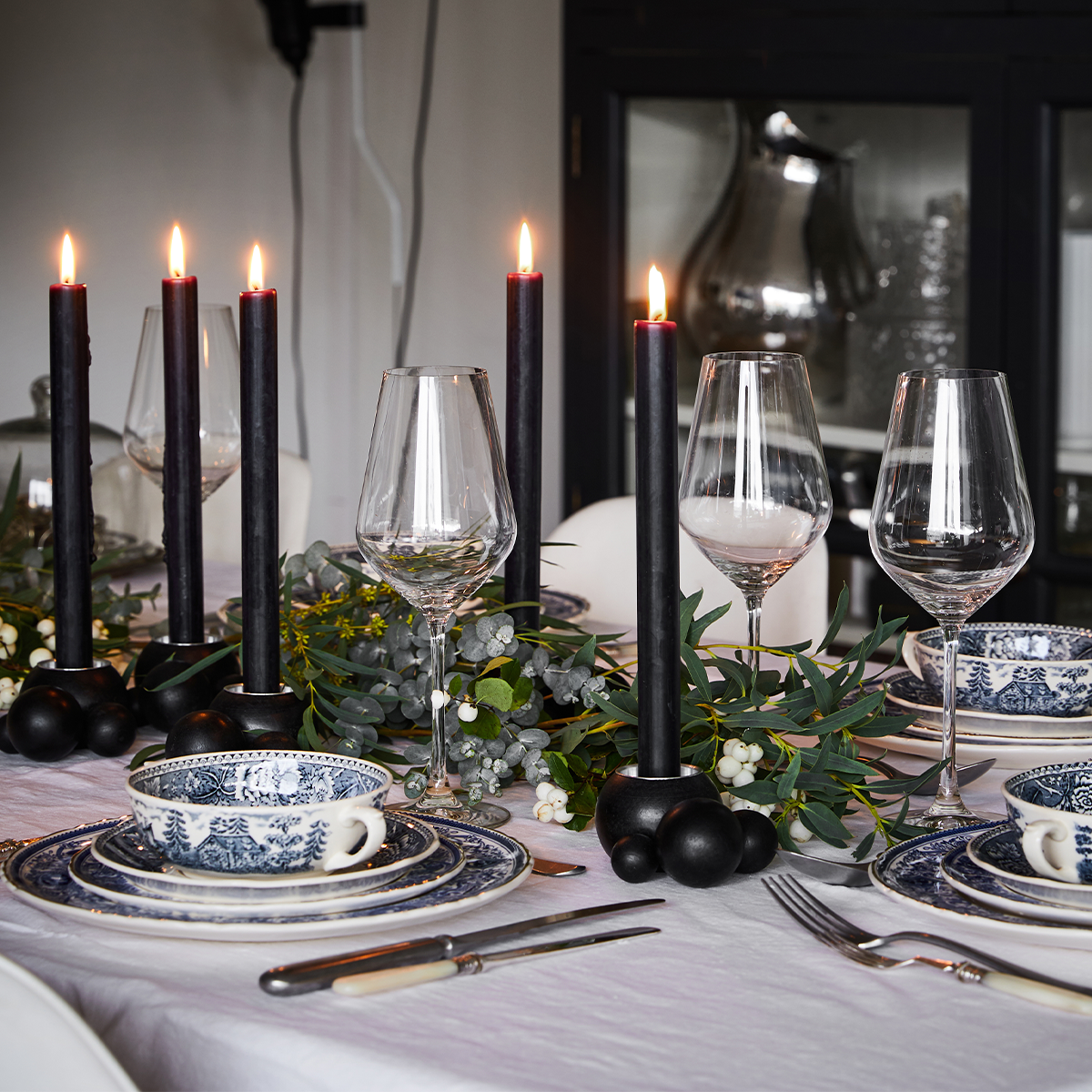 Kupla candleholder, black