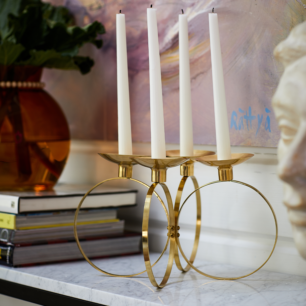 Pöytälukki candleholder, brass