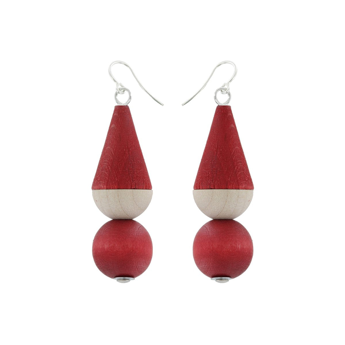 Tonttu earrings, red