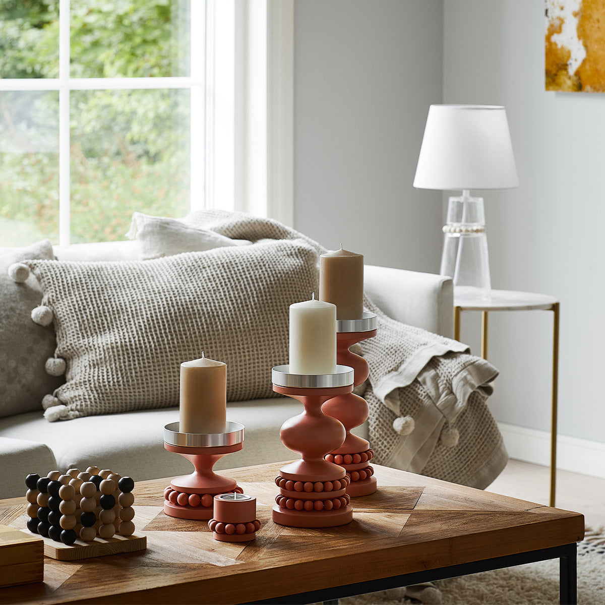Ruustinna candleholder, watermelon red