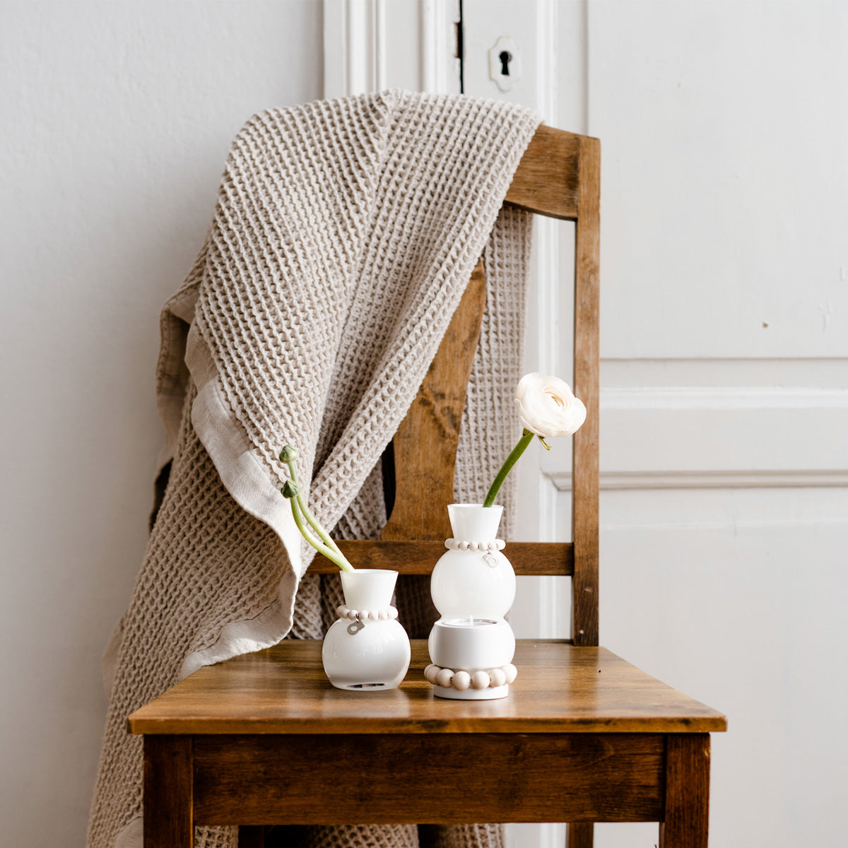 Kupla glass vase, white, 7 cm