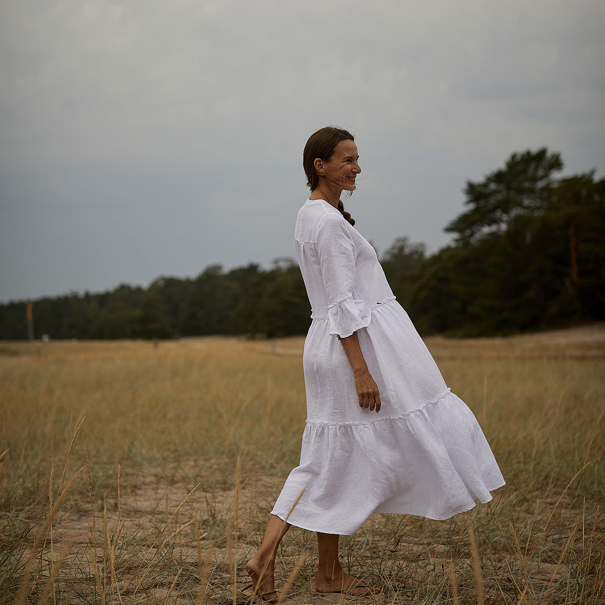 Noora dress, linen, white