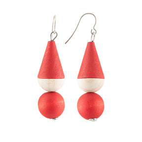 Tonttu earrings, red