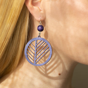 Tuohi earrings, dark purple