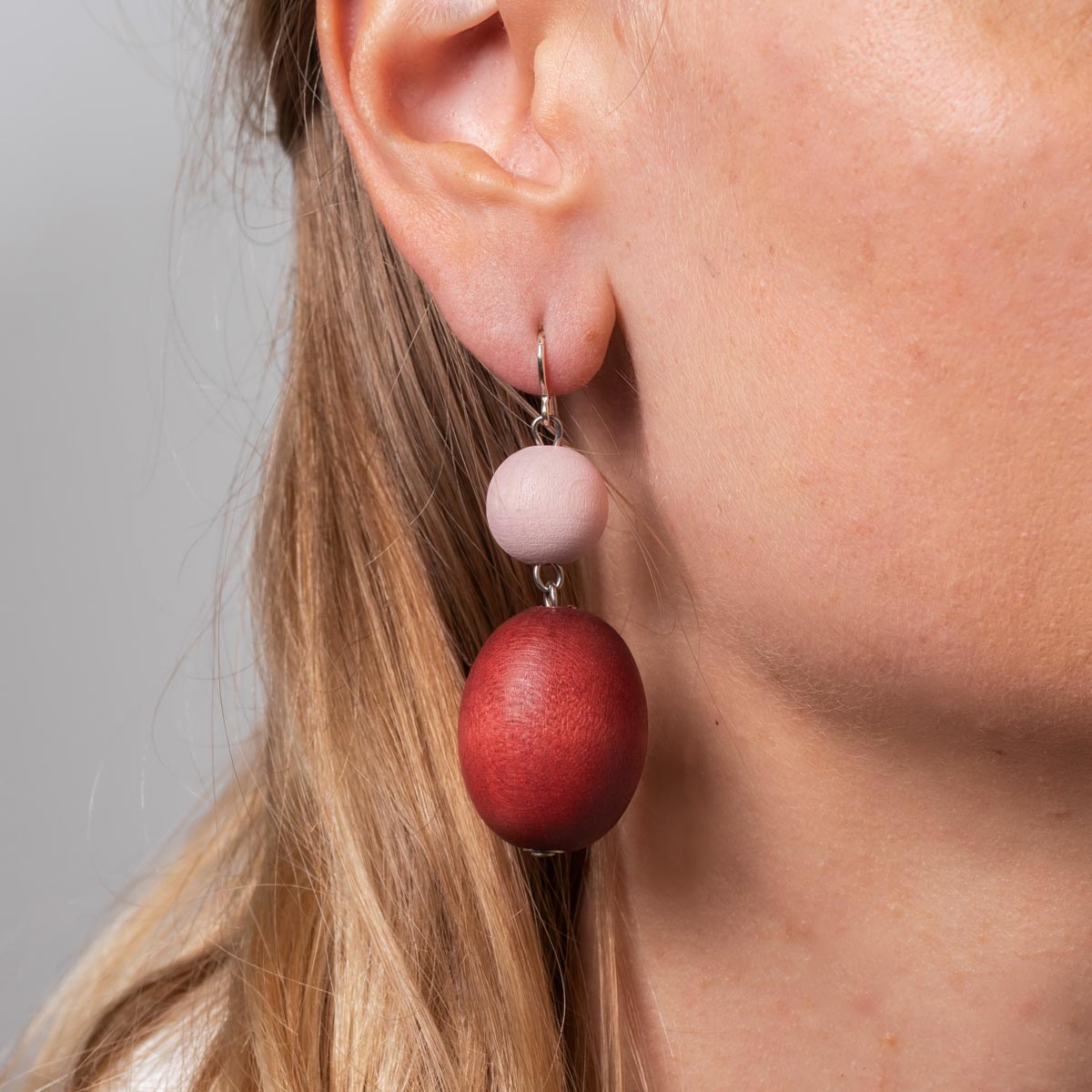 Taateli earrings, red