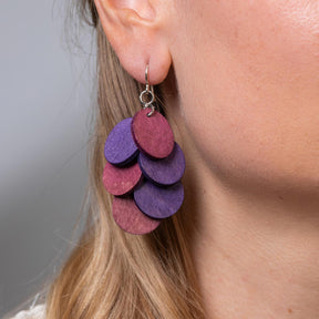 Juolukka earrings, purple