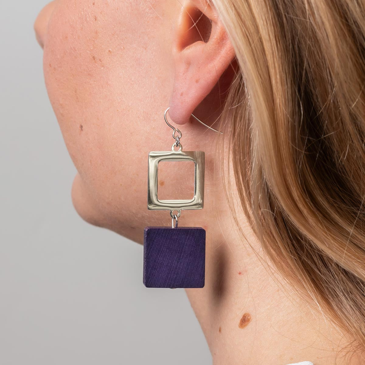 Adele earrings, purple