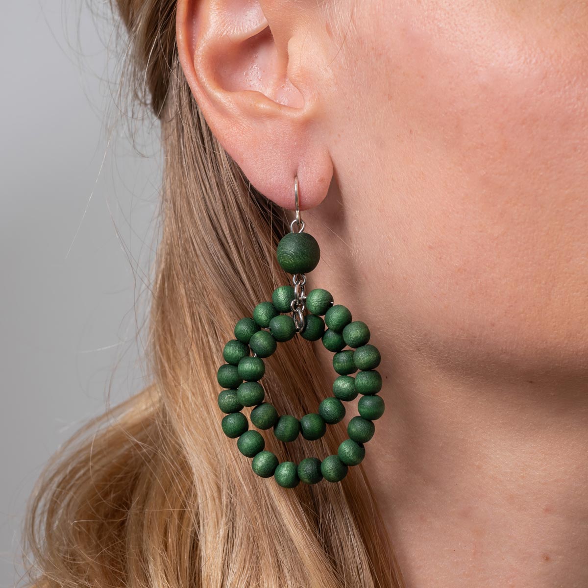 Orkidea earrings, green
