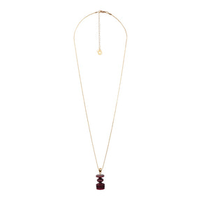 Keisarinna pendant, plum red and gold