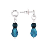 Lasipisara earrings, dark blue