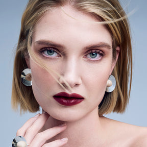 Ava earrings, varnished wood and silver