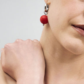 Valma earrings, red