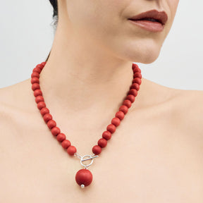 Valma necklace, red