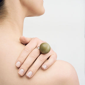 Luonto ring, khaki green
