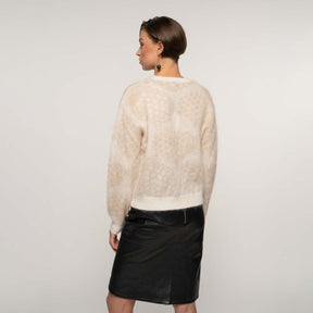 Aami leather skirt, black