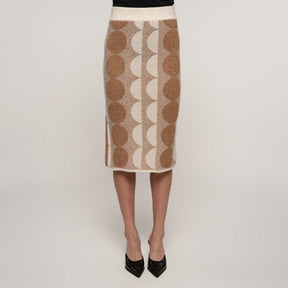Leia knit skirt, Gleam, beige