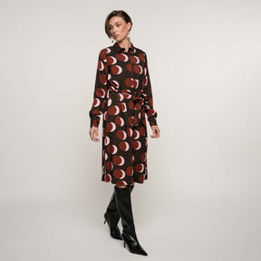 Mandy shirt dress, Luminos, dark brown