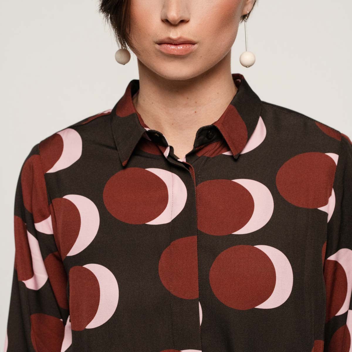 Mandy shirt dress, Luminos, dark brown