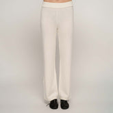 Agnes knit trousers, natural white