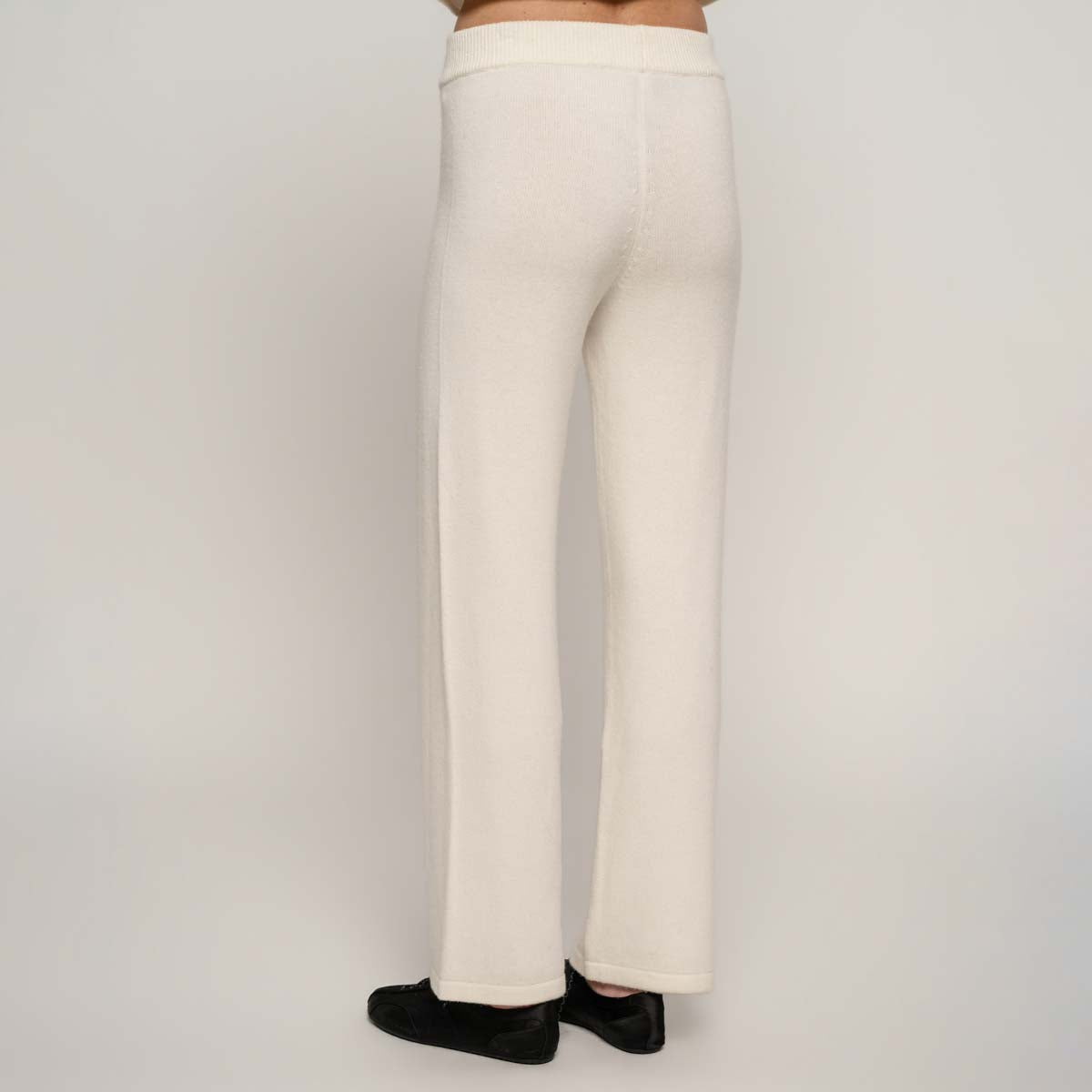 Agnes knit trousers, natural white