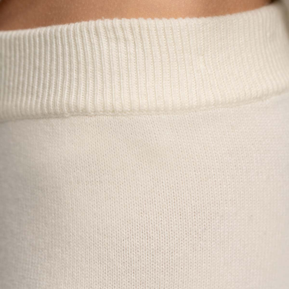 Agnes knit trousers, natural white