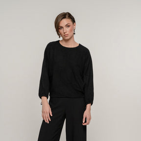 Agnes knit trousers, black