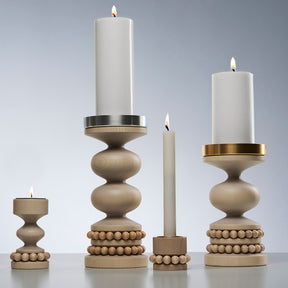 Tsaaritar candleholder, varnished wood
