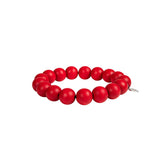 Pore wooden wreath, Ø 11 cm, red