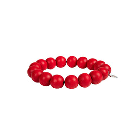 Pore wooden wreath, Ø 11 cm, red