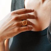 Yllätys ring, bead circle, gold-plated silver