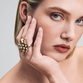 Pässi ring, gold-plated silver