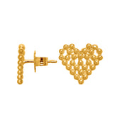 Yllätys earrings, gold-plated silver, heart