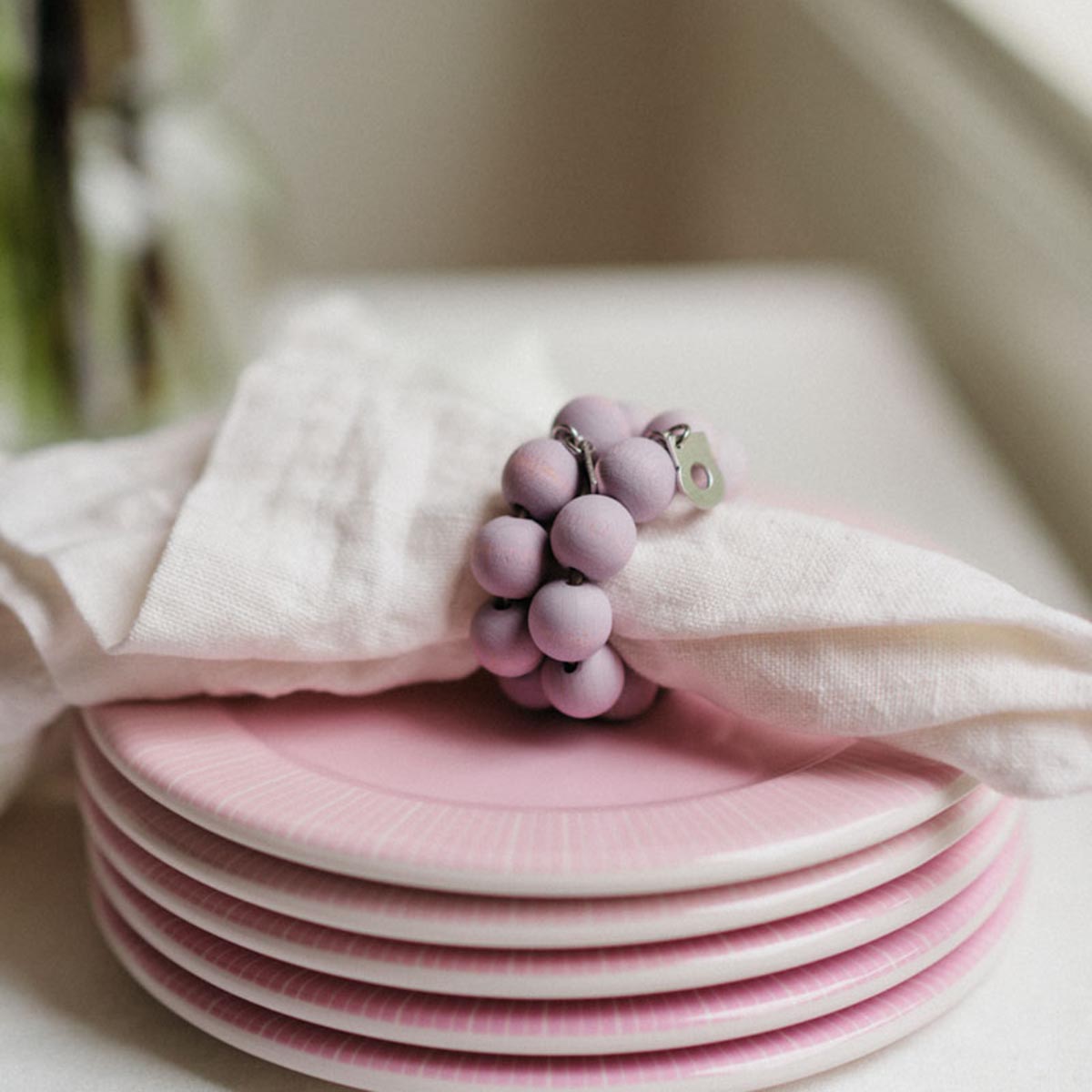 Puisto napkin rings, 2 pcs, lavender