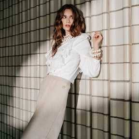 Hymy knit skirt, beige