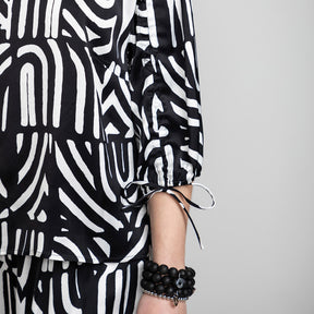 Vivika shirt, Kaari, black and white