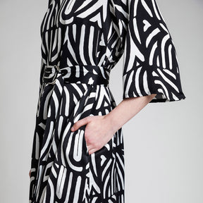 Varpu dress, Kaari, black and white
