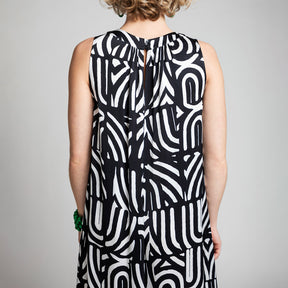 Merili dress, Kaari, black and white