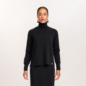 Nomi turtleneck sweater, black