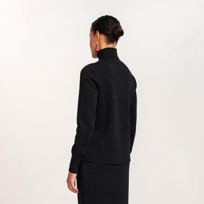 Nomi turtleneck sweater, black