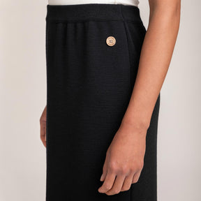 Hymy knit skirt, black