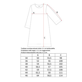 Fresia dress, Nebula, copper