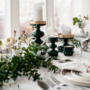 Ruustinna candleholder, moss green