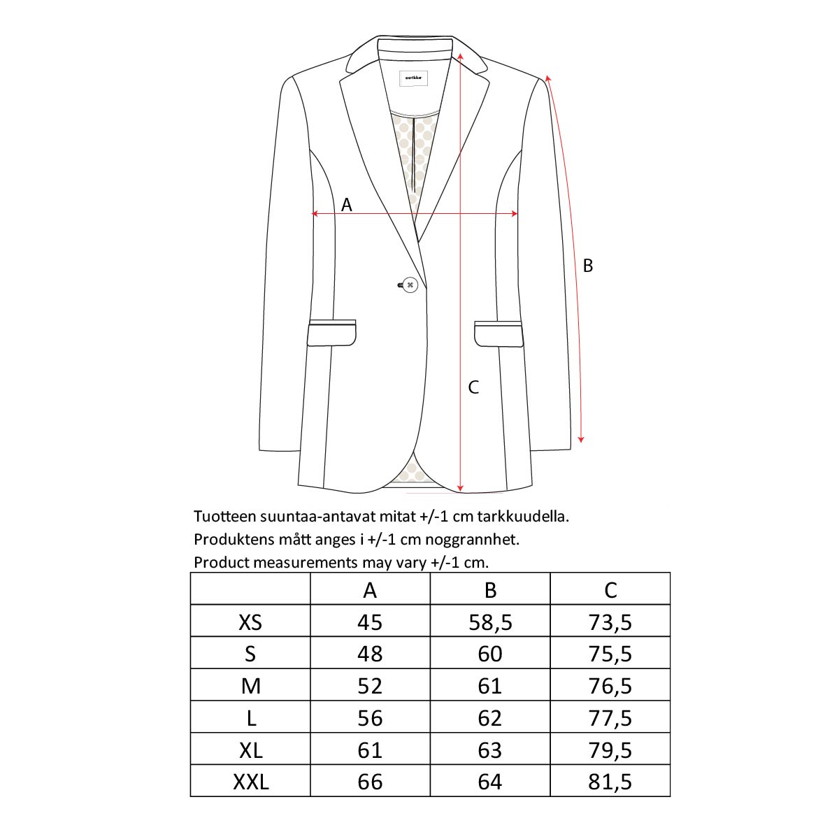 Sola blazer, light blue